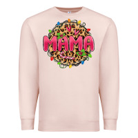 Pale Pink mama christmas lights Premium Sweatshirt - MaliasSmallBusiness