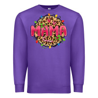 Purple mama christmas lights Premium Sweatshirt - MaliasSmallBusiness