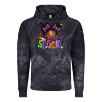 Cloud Black Spooky Mini Halloween Messy Bun Vintage Hoodie - texasbilliewilder