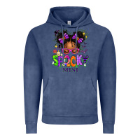 Spooky Mini Halloween Messy Bun Vintage Hoodie | Teevron