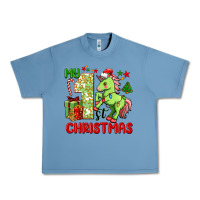 Pebble Blue my first christmas unicorn Urban Heavy Tee - FaDigitalArtStudio