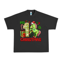 Pigment Black my first christmas unicorn Urban Heavy Tee - FaDigitalArtStudio