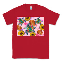 Red Sunflowers Turtle Classic Tee - Artiststas