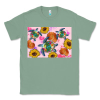 Sage Sunflowers Turtle Classic Tee - Artiststas