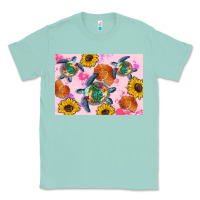 Seafoam Sunflowers Turtle Classic Tee - Artiststas