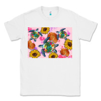 White Sunflowers Turtle Classic Tee - Artiststas