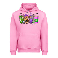 Fuchsia Pink Coffee Cups with Cow and Halloween Urban Hoodie - texasbilliewilder