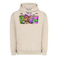 Pigment French Oak Coffee Cups with Cow and Halloween Urban Hoodie - texasbilliewilder
