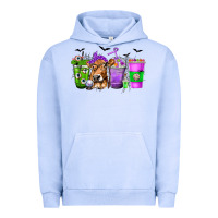 Coffee Cups With Cow And Halloween Urban Hoodie | Teevron