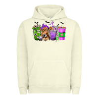 Pigment Pistachio Coffee Cups with Cow and Halloween Urban Hoodie - texasbilliewilder