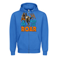 True Royal i'm four hear me roar dinosaur birthday Zipper Hoodie - LillyAllenDesigns