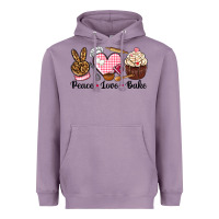 Lavender peace love bake Heavyweight Hoodie - NancyCooperArtShop