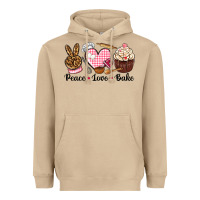Mushroom peace love bake Heavyweight Hoodie - NancyCooperArtShop