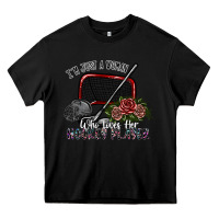Black i'm just a woman who loves her hockey player Heavy Core Tee - SublimationCraftShop