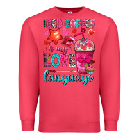 Cardinal iced coffee is my love language Premium Sweatshirt - NancyCooperArtShop
