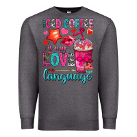 Charcoal Heather iced coffee is my love language Premium Sweatshirt - NancyCooperArtShop