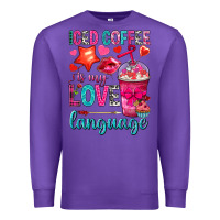 Purple iced coffee is my love language Premium Sweatshirt - NancyCooperArtShop