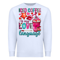 White iced coffee is my love language Premium Sweatshirt - NancyCooperArtShop