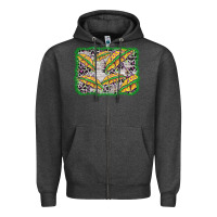 Charcoal Heather mardi gras umbrella background Zipper Hoodie - BarkalooDesign