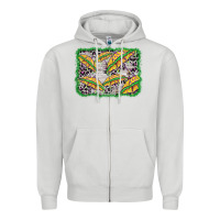 Dove Grey mardi gras umbrella background Zipper Hoodie - BarkalooDesign
