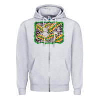 Heather Grey mardi gras umbrella background Zipper Hoodie - BarkalooDesign