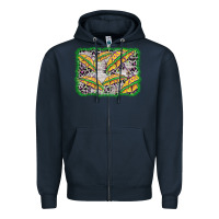 Navy mardi gras umbrella background Zipper Hoodie - BarkalooDesign