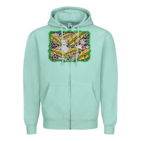 Seafoam mardi gras umbrella background Zipper Hoodie - BarkalooDesign