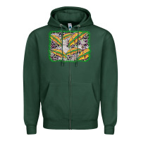 Sports Green mardi gras umbrella background Zipper Hoodie - BarkalooDesign