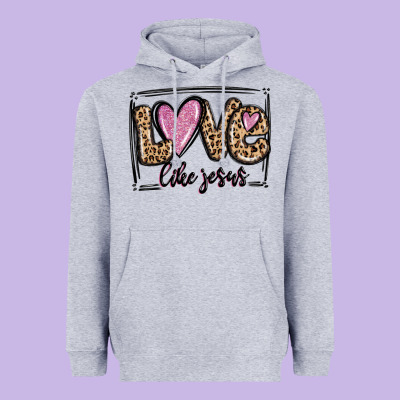 Love Like Jesus Heavyweight Hoodie Designed By Maliassmallbusiness