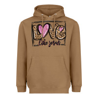 Toasted Coconut love like jesus Heavyweight Hoodie - MaliasSmallBusiness
