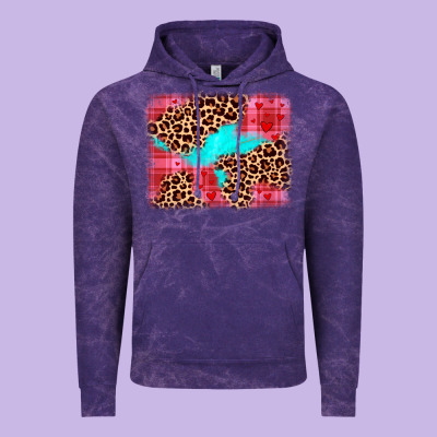 Valentine's Day Leopard Background Vintage Hoodie Designed By Jahusdesignshop