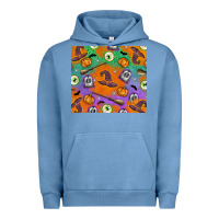 Pigment Pebble Blue Halloween Urban Hoodie - texasbilliewilder