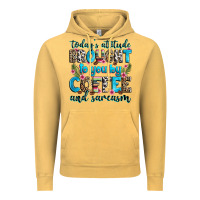 Vintage Mustard today's attitude brought to you by coffee and sarc Vintage Hoodie - Zillion Design Studio