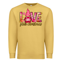 Antique Gold love pink christmas gnome Premium Sweatshirt - NancyCooperArtShop