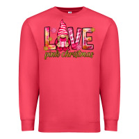 Cardinal love pink christmas gnome Premium Sweatshirt - NancyCooperArtShop
