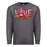 Charcoal Heather love pink christmas gnome Premium Sweatshirt - NancyCooperArtShop