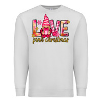 Dove Grey love pink christmas gnome Premium Sweatshirt - NancyCooperArtShop