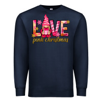 Navy love pink christmas gnome Premium Sweatshirt - NancyCooperArtShop