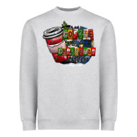 Heather Grey coffe Heavyweight Sweatshirt - CowhideDigitalArt