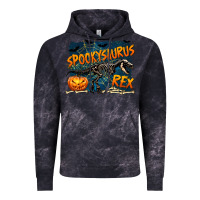 Cloud Black Spooky Saurus Rex Vintage Hoodie - texasbilliewilder