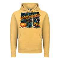 Vintage Mustard Spooky Saurus Rex Vintage Hoodie - texasbilliewilder