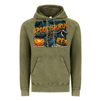 Vintage Olive Spooky Saurus Rex Vintage Hoodie - texasbilliewilder