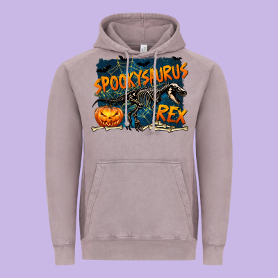Spooky Saurus Rex Vintage Hoodie Designed By Texasbilliewilder
