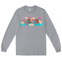 Heather Grey love and love letters Long Sleeve Tee - AdoDesignShop