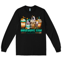 Black ocd obsessive cow disorder coffee cups Long Sleeve Tee - Jasminsmagicworld