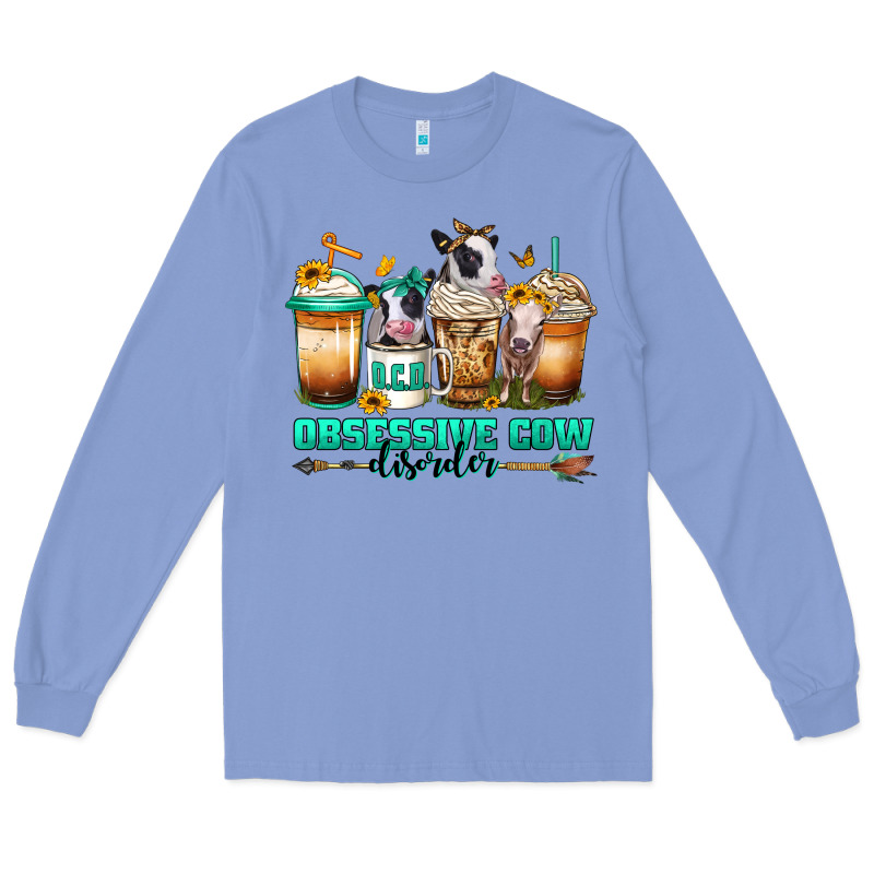 Ocd Obsessive Cow Disorder Coffee Cups Long Sleeve Tee by Jasminsmagicworld | Teevron