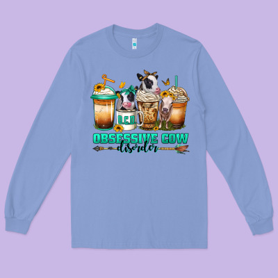 Ocd Obsessive Cow Disorder Coffee Cups Long Sleeve Tee Designed By Jasminsmagicworld