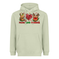 Matcha peace love reindeer christmas Heavyweight Hoodie - NancyCooperArtShop
