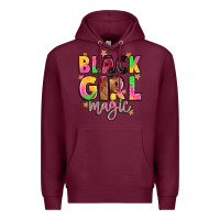 Burgundy black girl magic Premium Hoodie - Artiststas