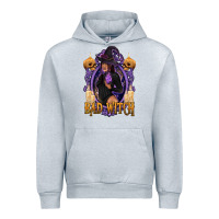 Heather Grey Bad Witch Black Woman Urban Hoodie - texasbilliewilder